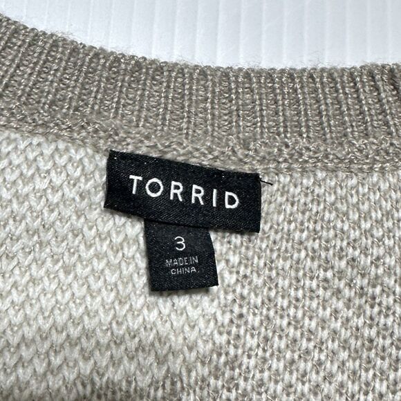 Torrid Rainbow Cloud Pullover Sweater Crew Neck Womens Size 3X Drop Shoulder - Picture 2 of 9